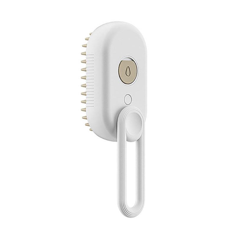 3-in-1 Electric Steam Pet Grooming Brush with ergonomic handle and steam spray technology
