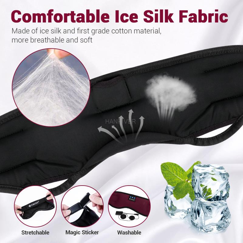 Bluetooth Sleep Eye Mask - Ice Silk Cooling