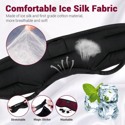 Bluetooth Sleep Eye Mask - Ice Silk Cooling